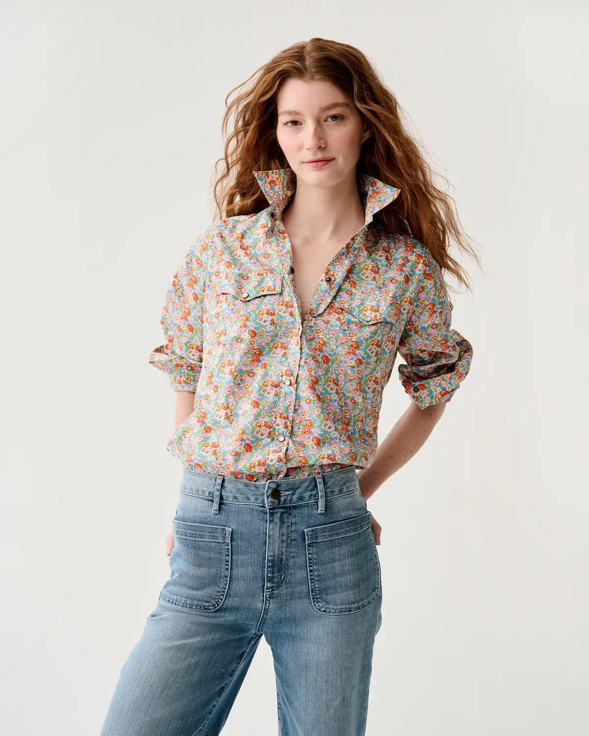 Western Shirt In Multi Leontyne Dream Liberty Fabric 1