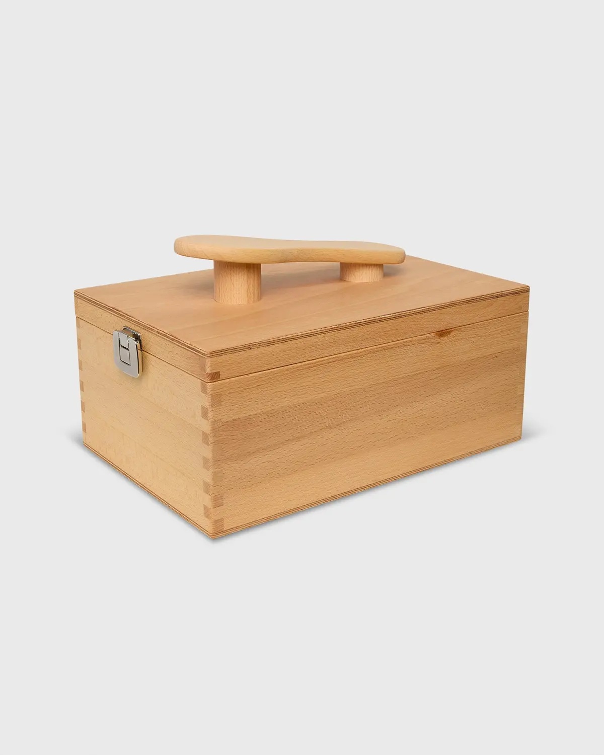 Shoe Cleaning Box With Folding Lid In Oiled Beechwood 1