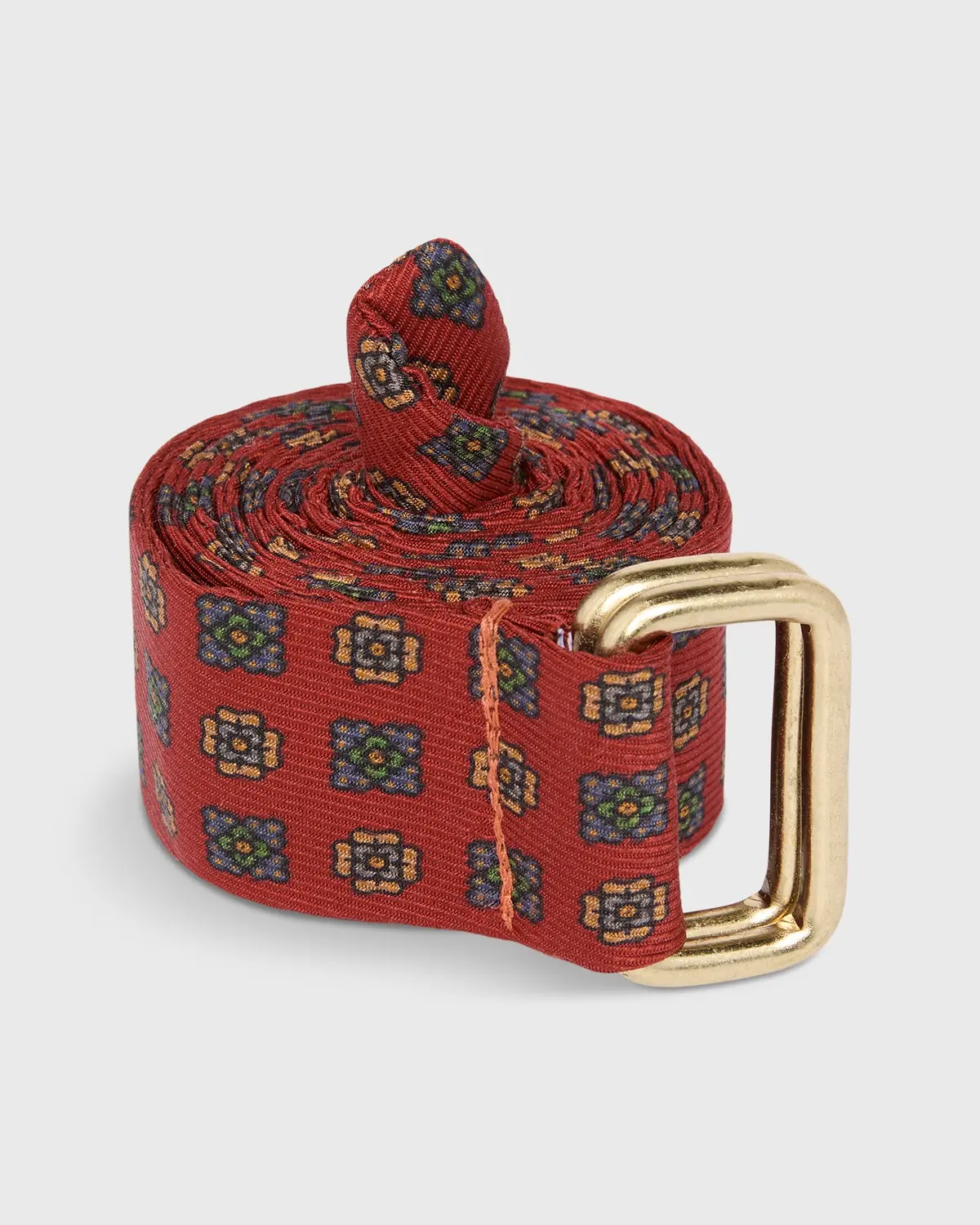 D-Ring Belt In Brick Alexander Foulard 1