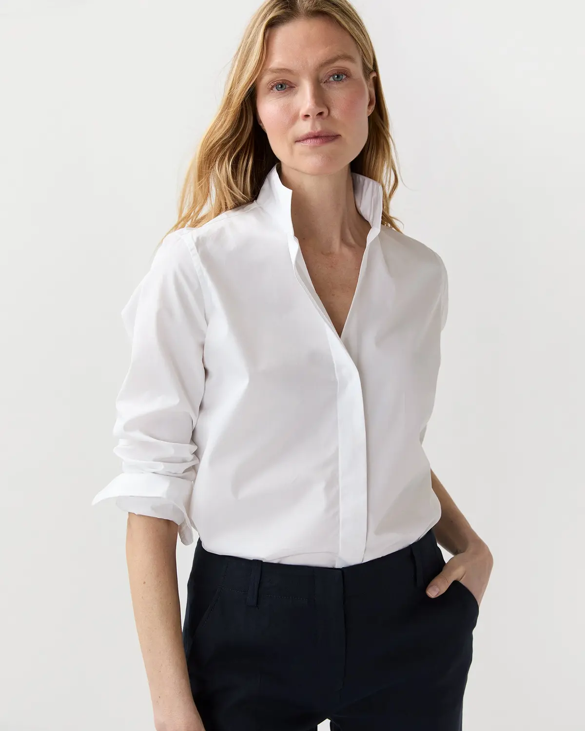 Mel Shirt In White Poplin 1