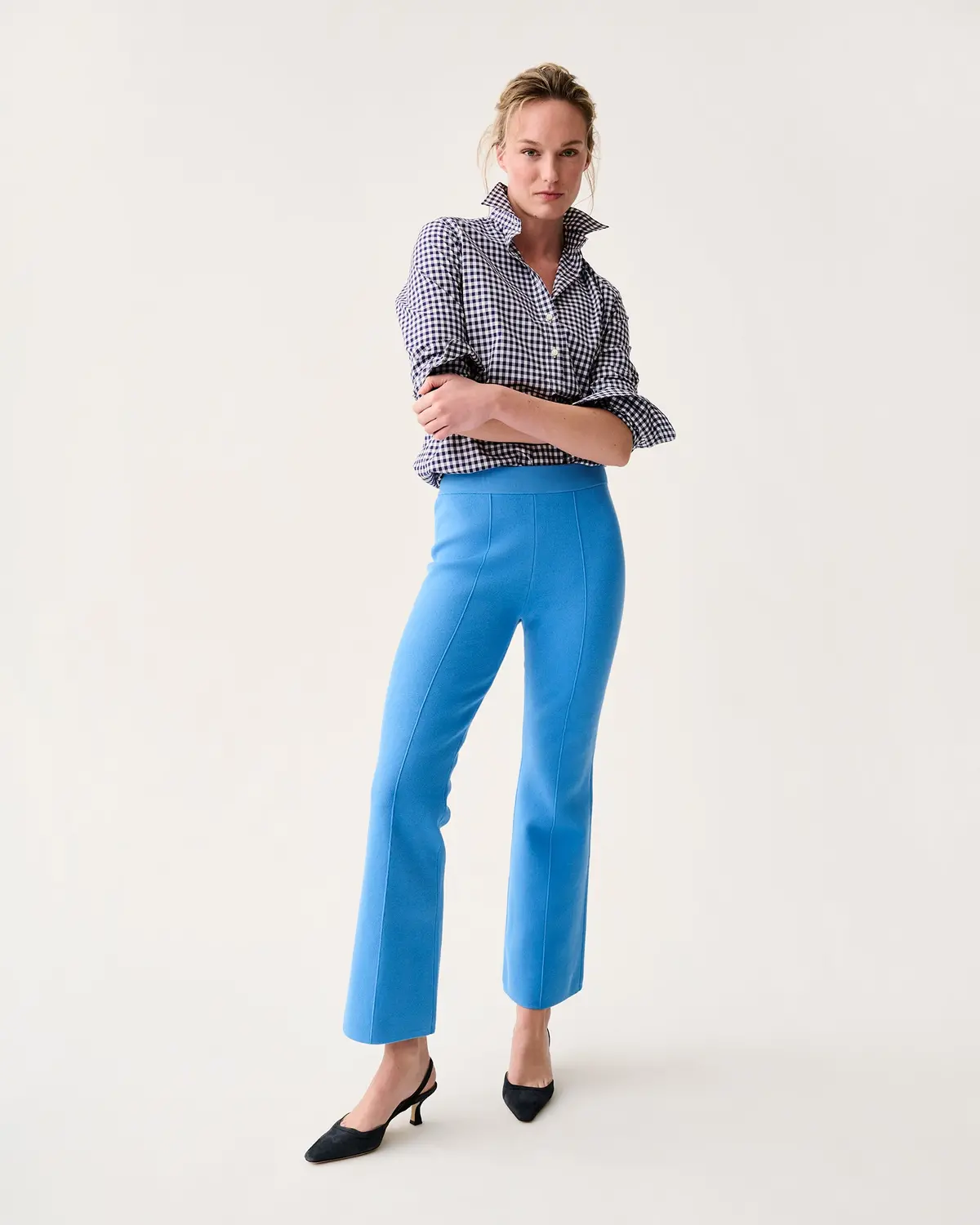 Lara Pant In French Blue Supima Cotton 1