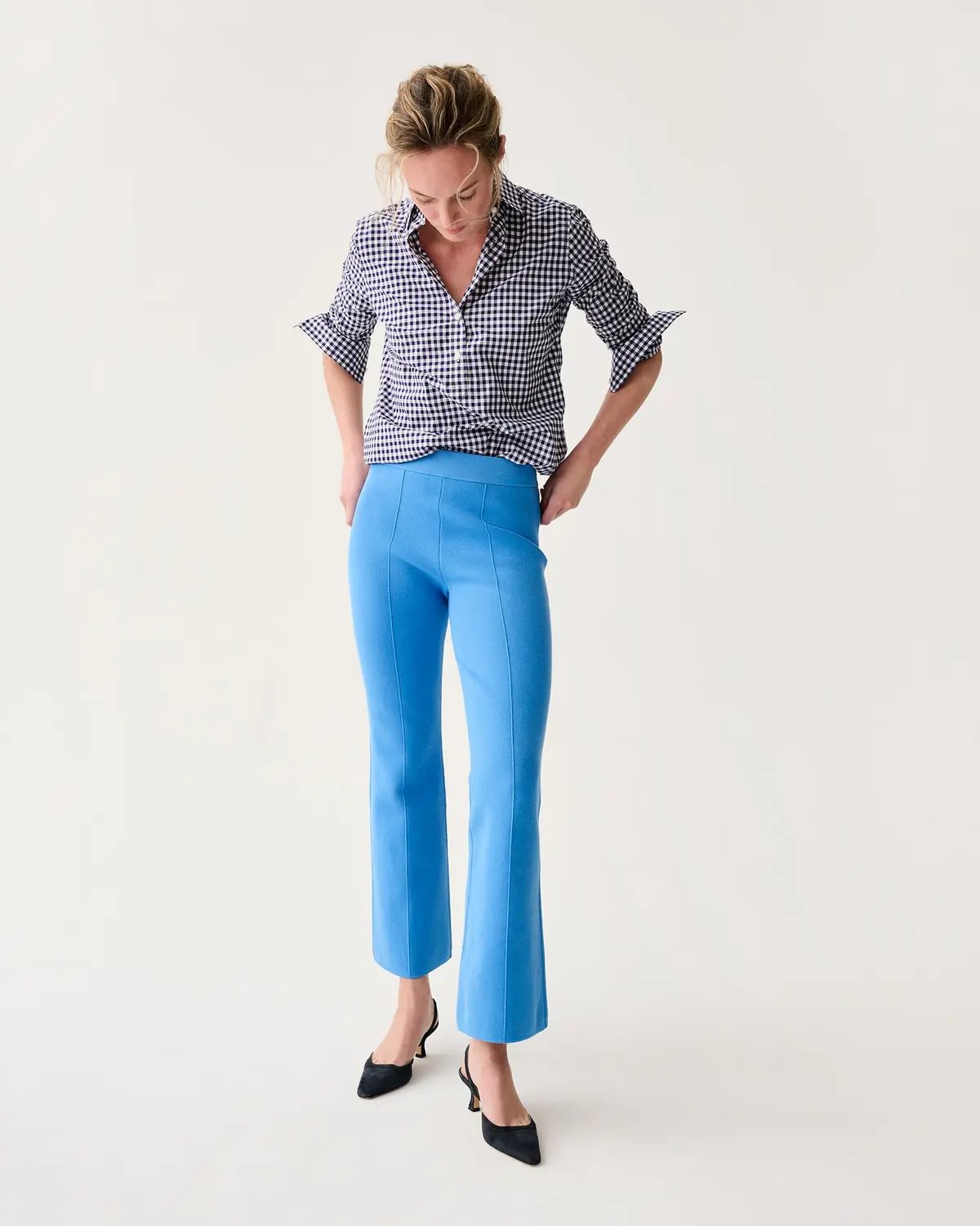 Lara Pant In French Blue Supima Cotton 3