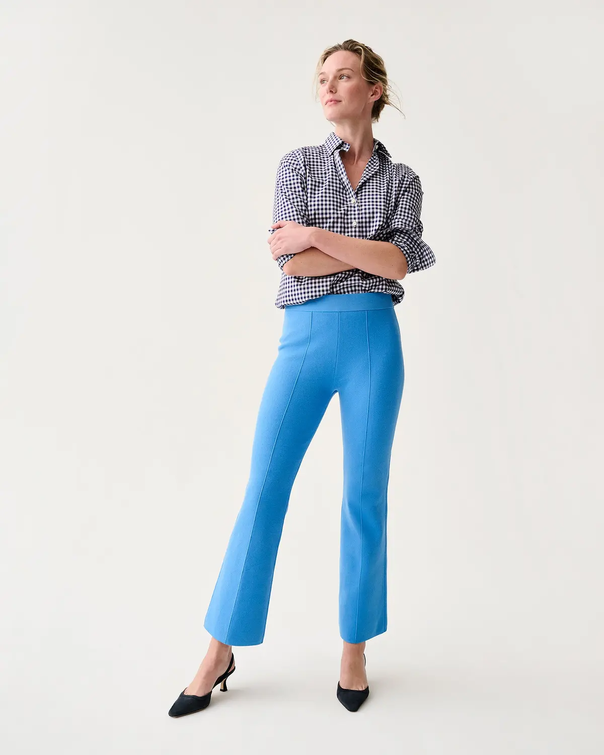 Lara Pant In French Blue Supima Cotton 4