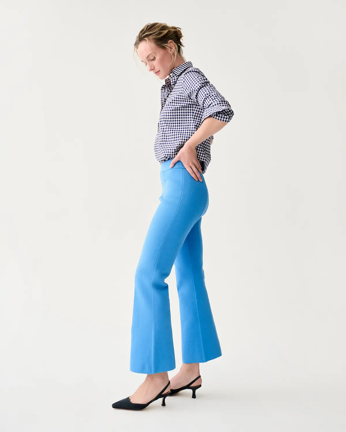 Lara Pant In French Blue Supima Cotton 5