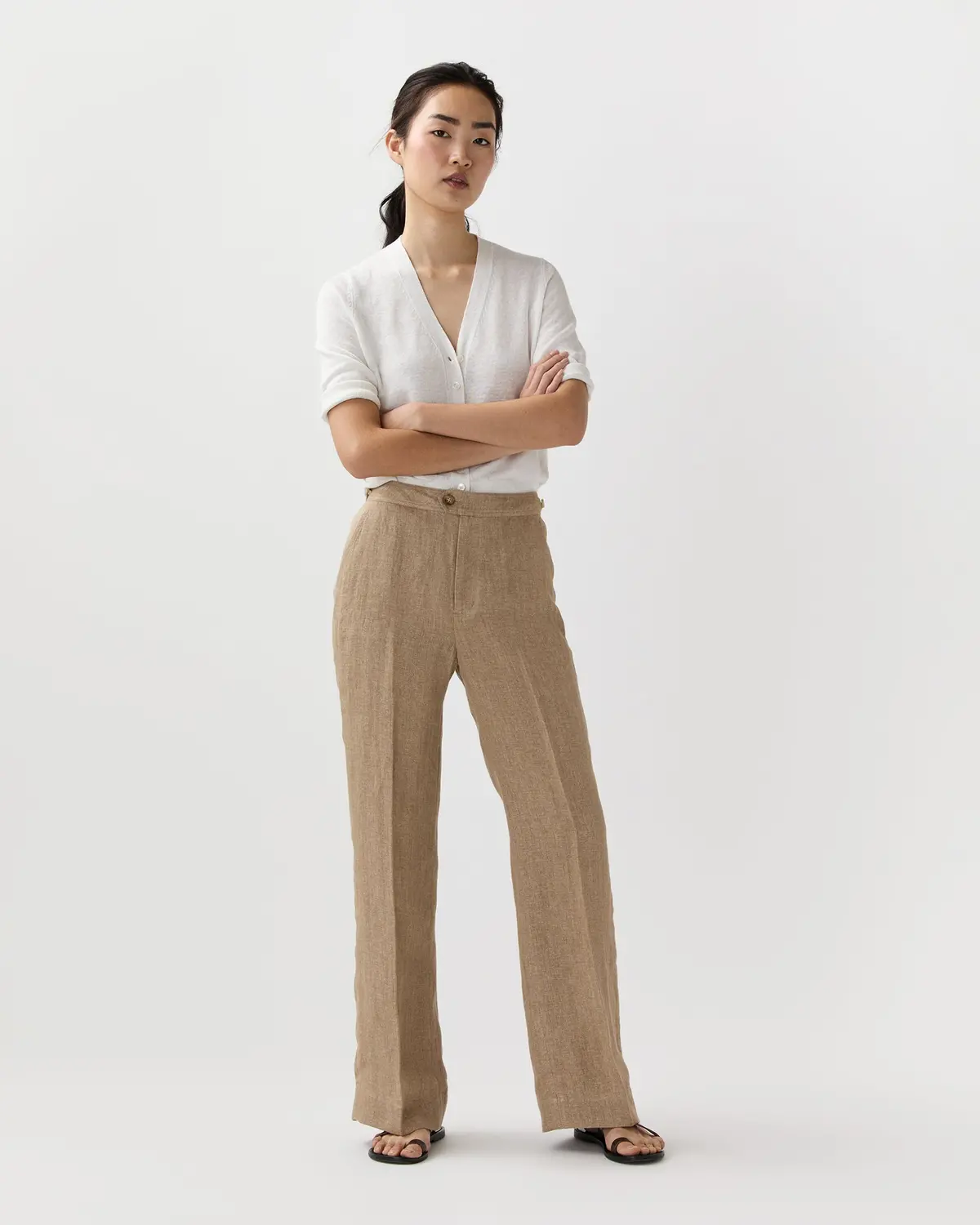 Billie Pant In Flax Linen Twill 1