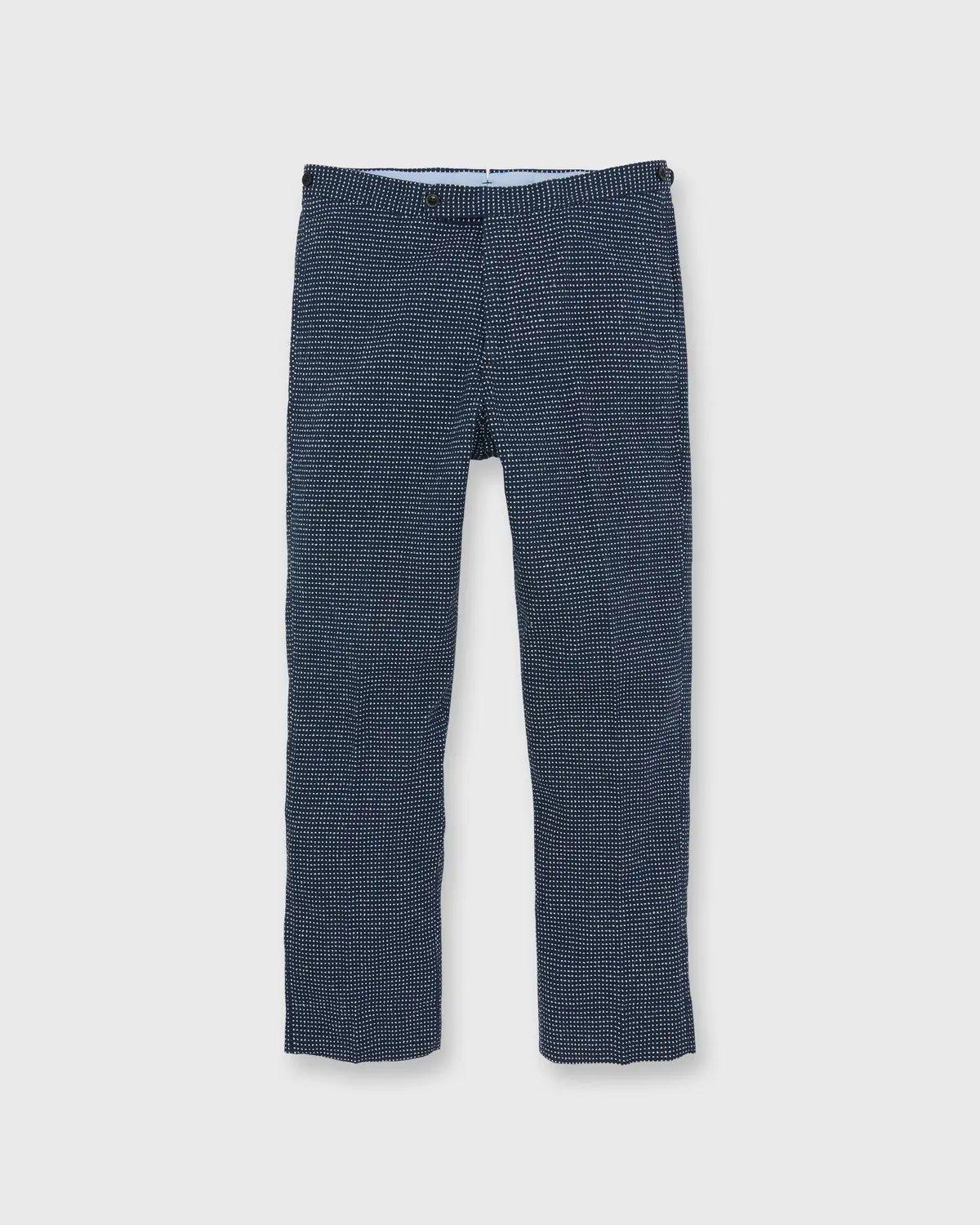 Side-Tab Sport Trouser In Navy/White Dot Jacquard 1