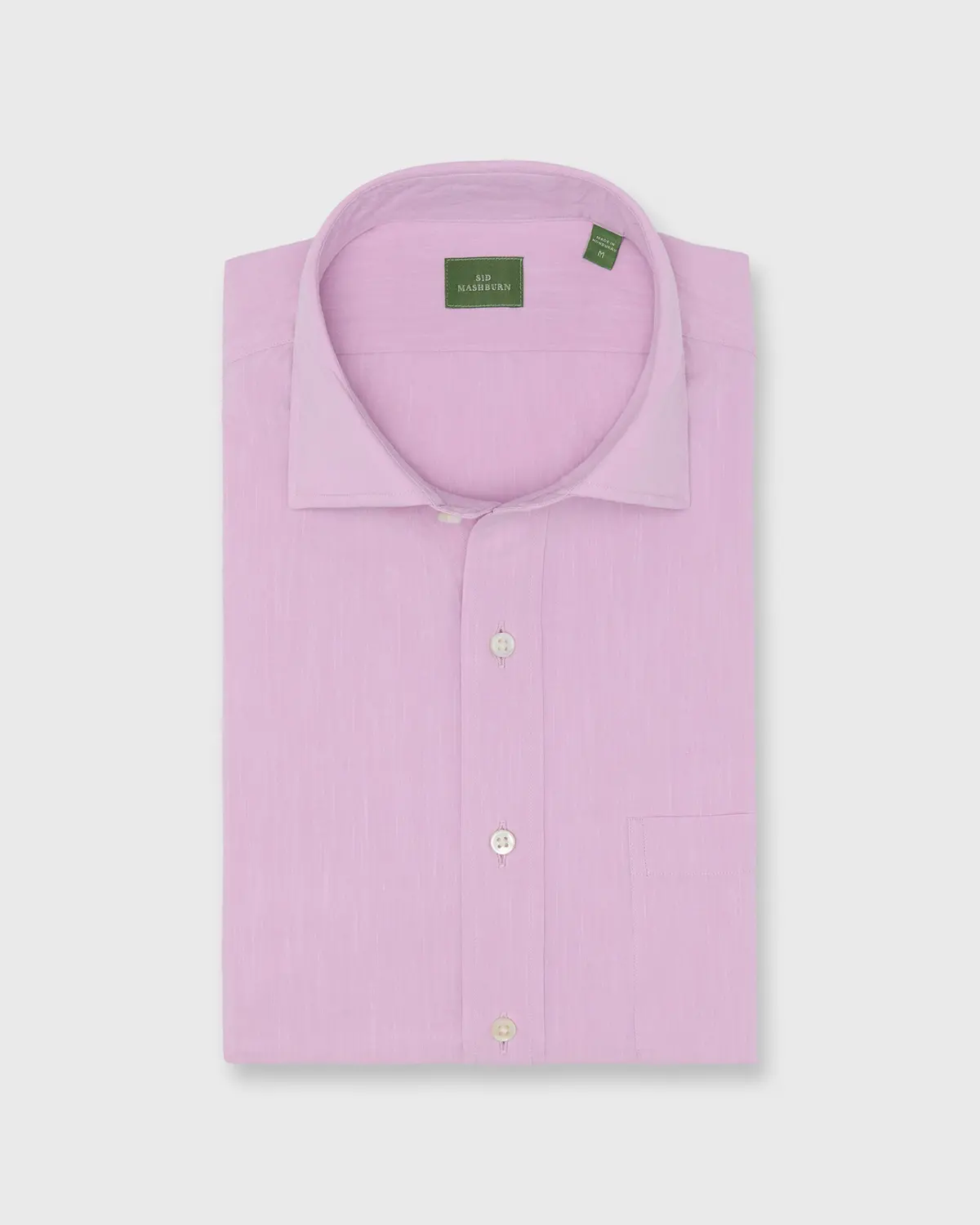 Spread Collar Sport Shirt In Orchid Salt-Washed Chambray 1