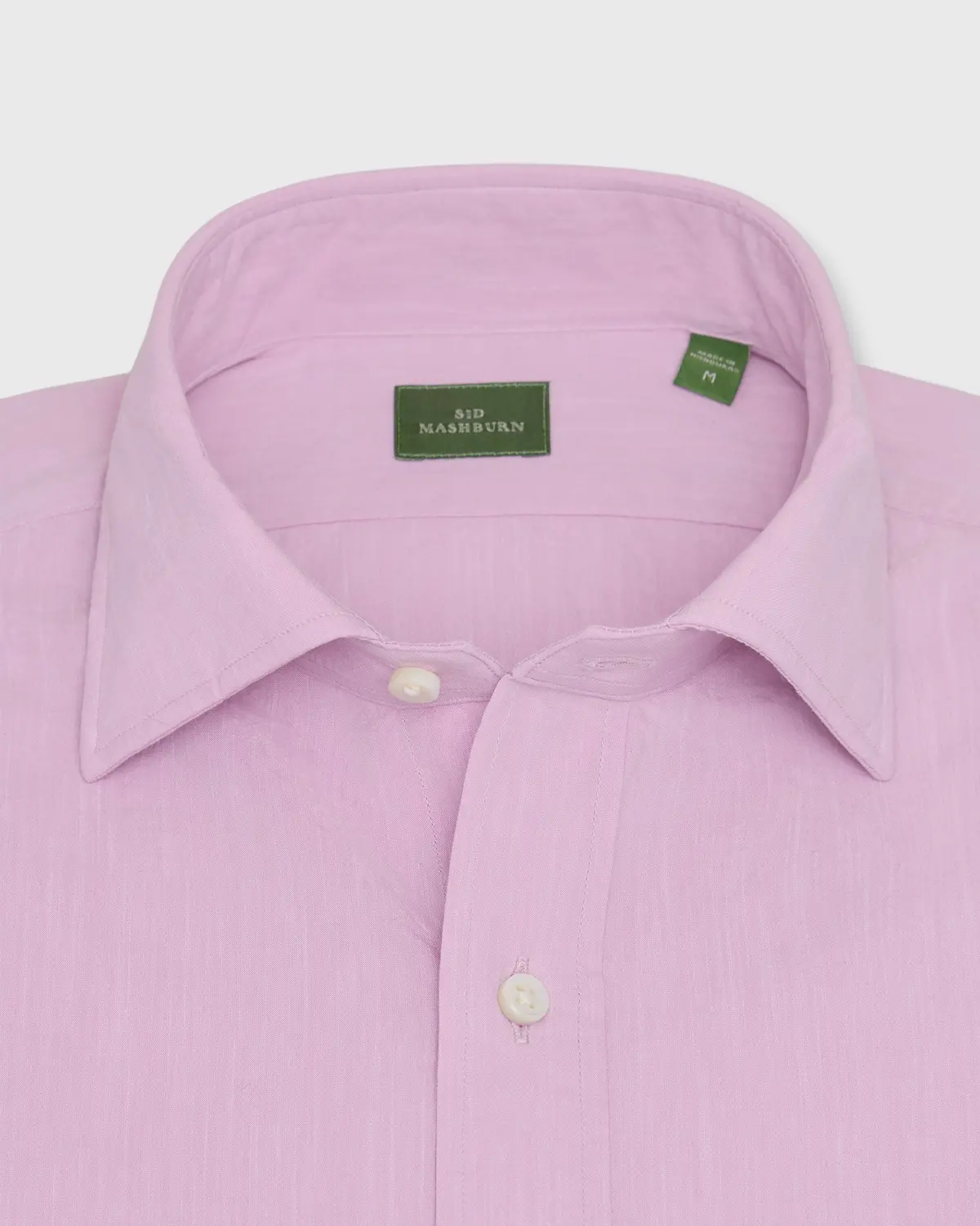 Spread Collar Sport Shirt In Orchid Salt-Washed Chambray 2