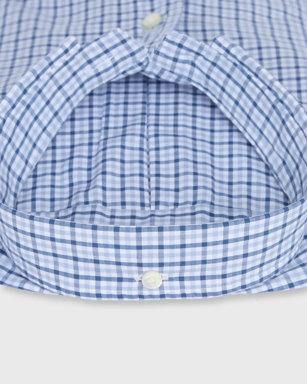 Button-Down Sport Shirt In Blue/Sky Check Poplin 3