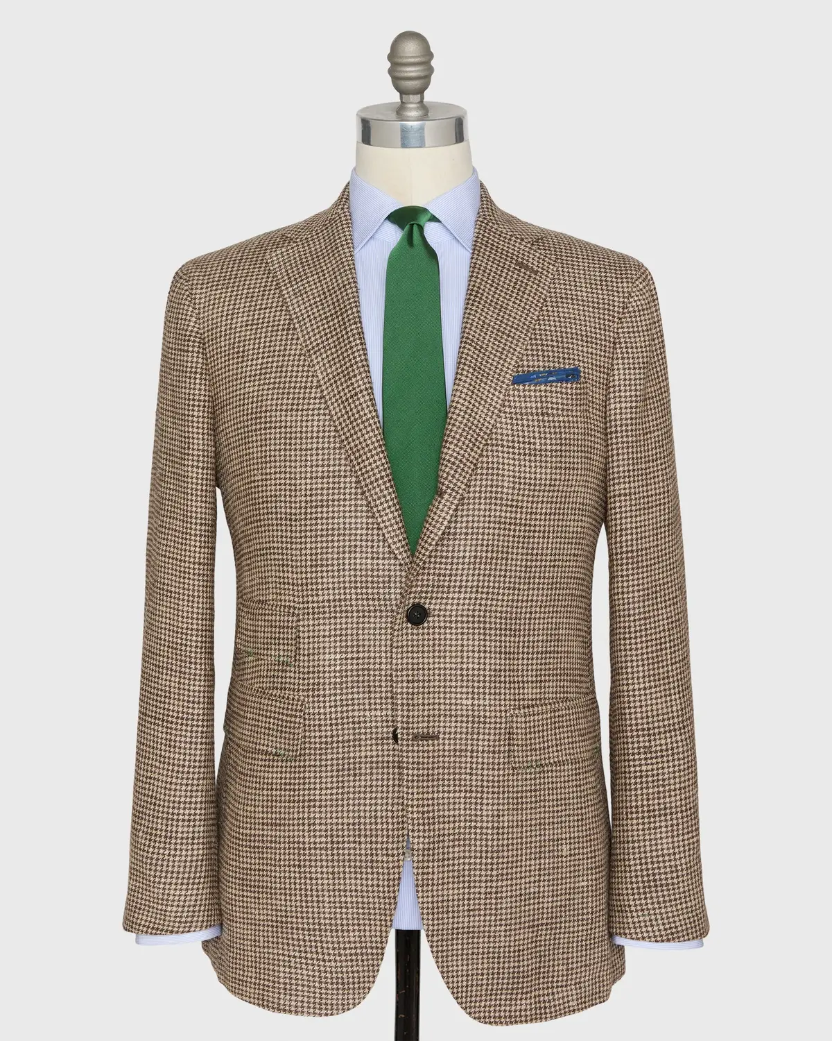 Virgil No. 3 Jacket In Chocolate/Oat Houndstooth Hopsack 1