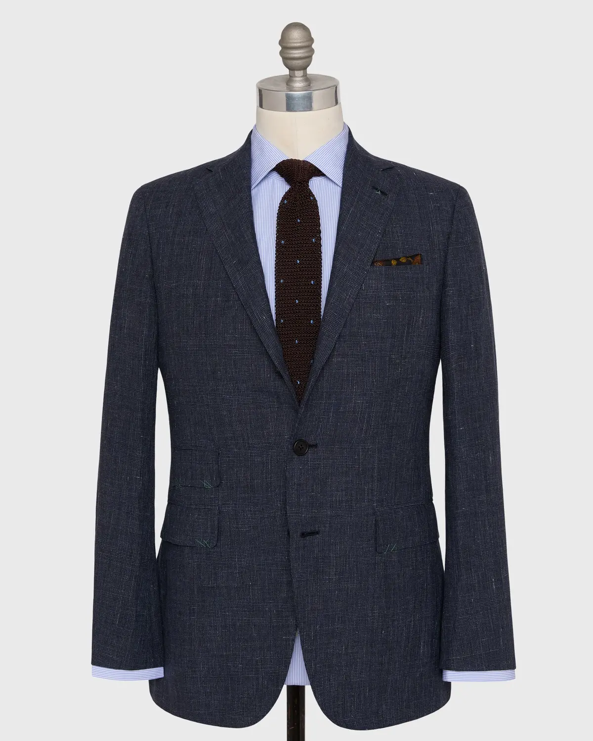 Virgil No. 4 Suit In Char Navy Glen Plaid Tropical Wool 1