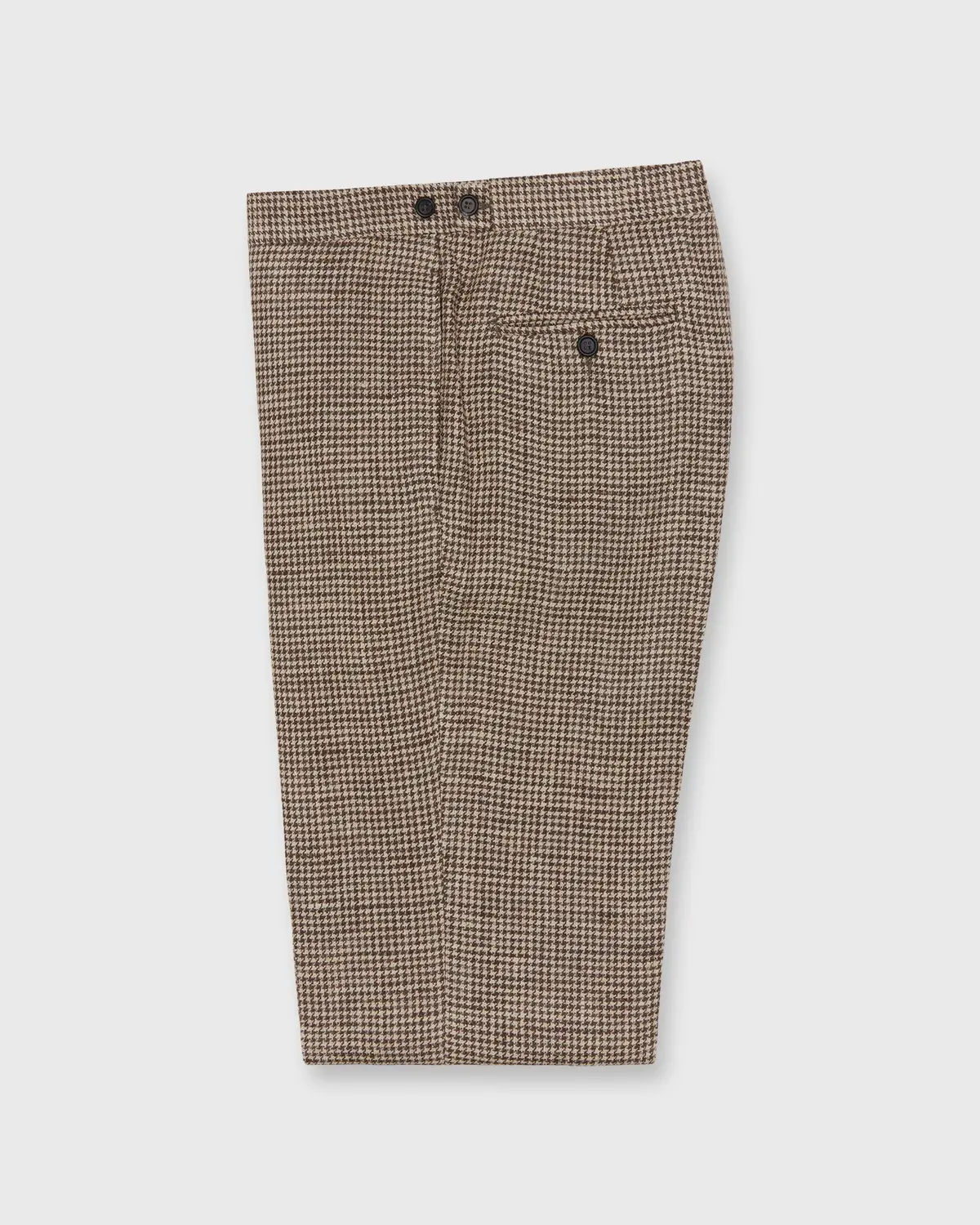 Side-Tab Dress Trouser In Chocolate/Oat Houndstooth Hopsack 2