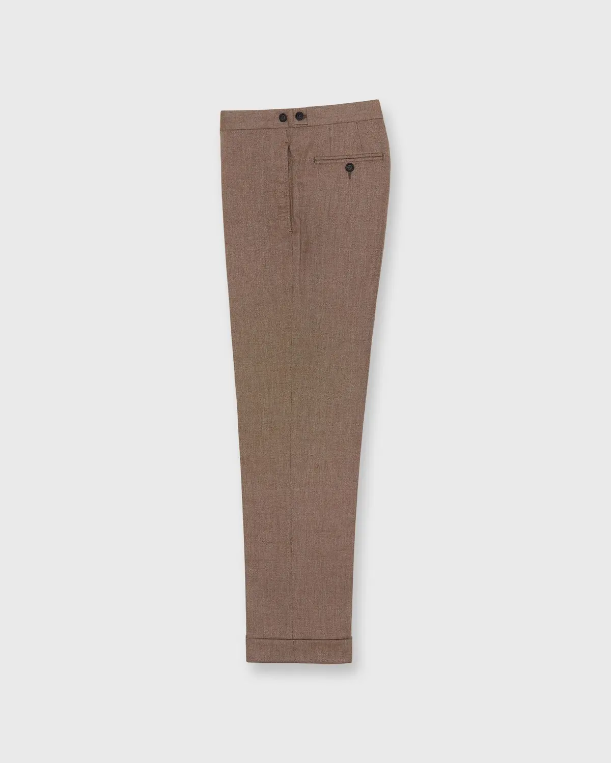 Side-Tab Dress Trouser In Mocha/Bone Hopsack 1