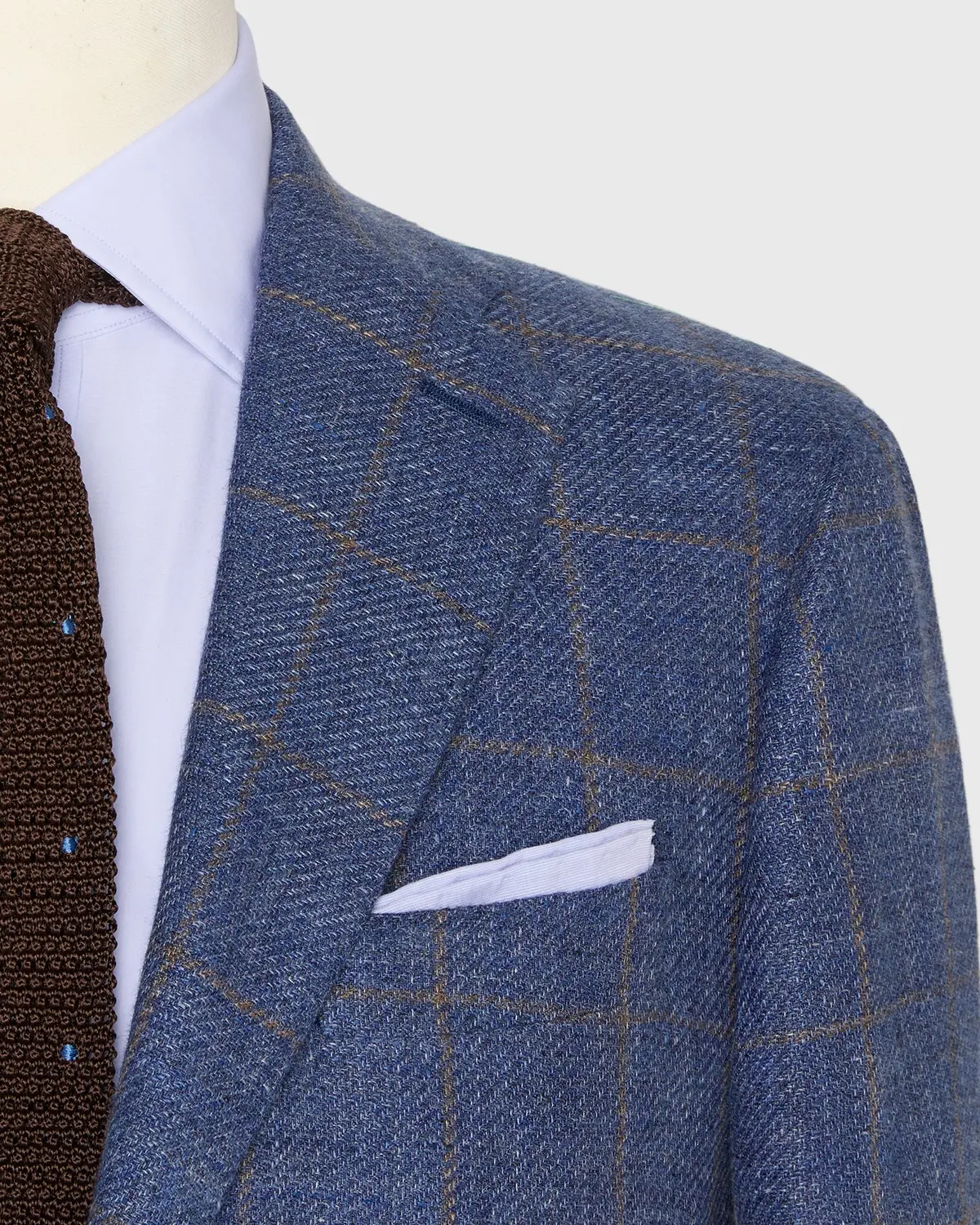 Virgil No. 3 Jacket In Blue/Brown Windowpane Hopsack 2