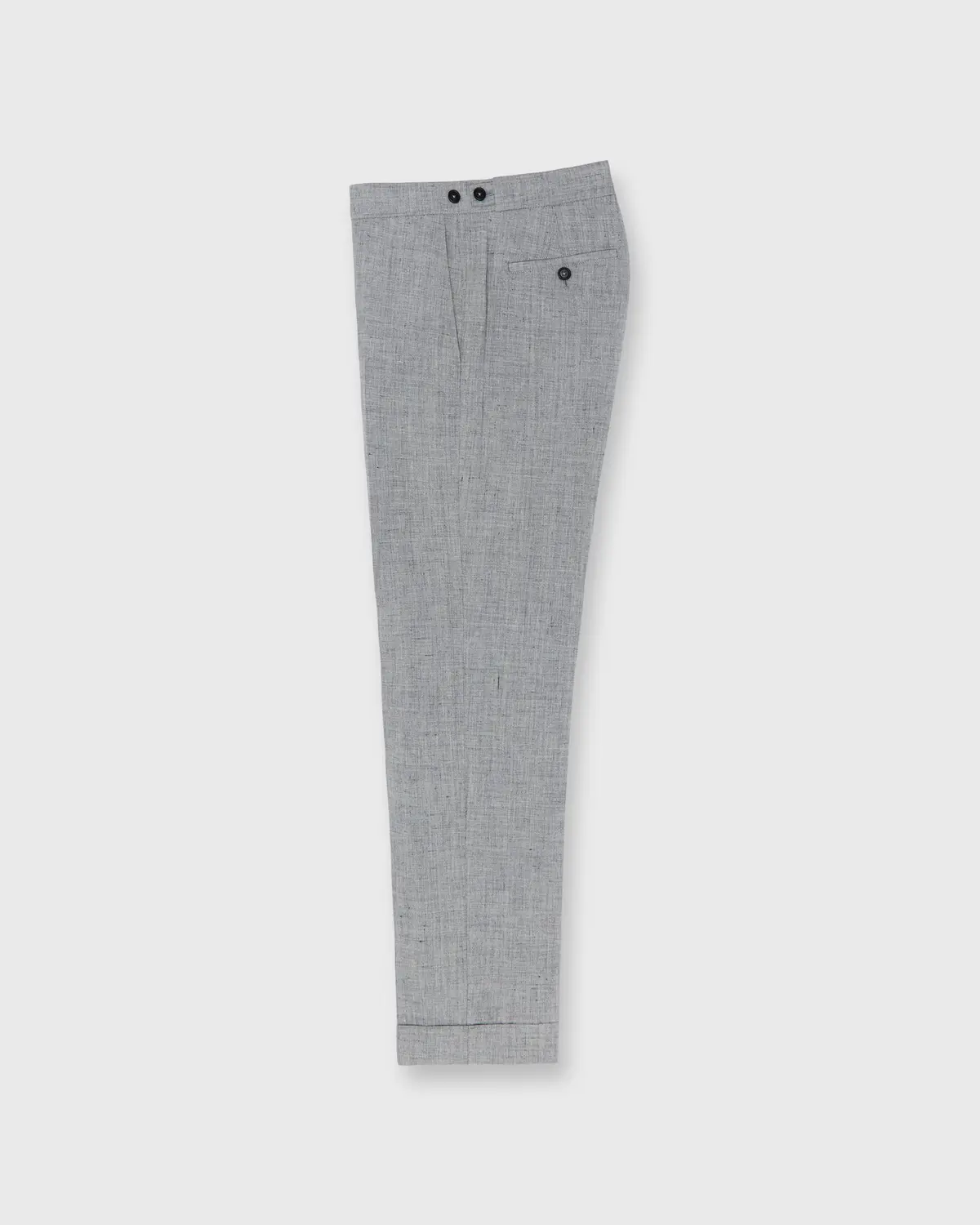 Ghost Trouser In Pearl Grey Rustic Hopsack 1