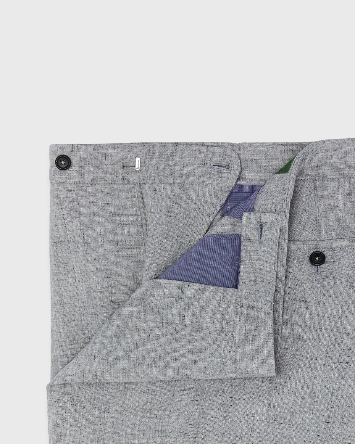 Ghost Trouser In Pearl Grey Rustic Hopsack 3