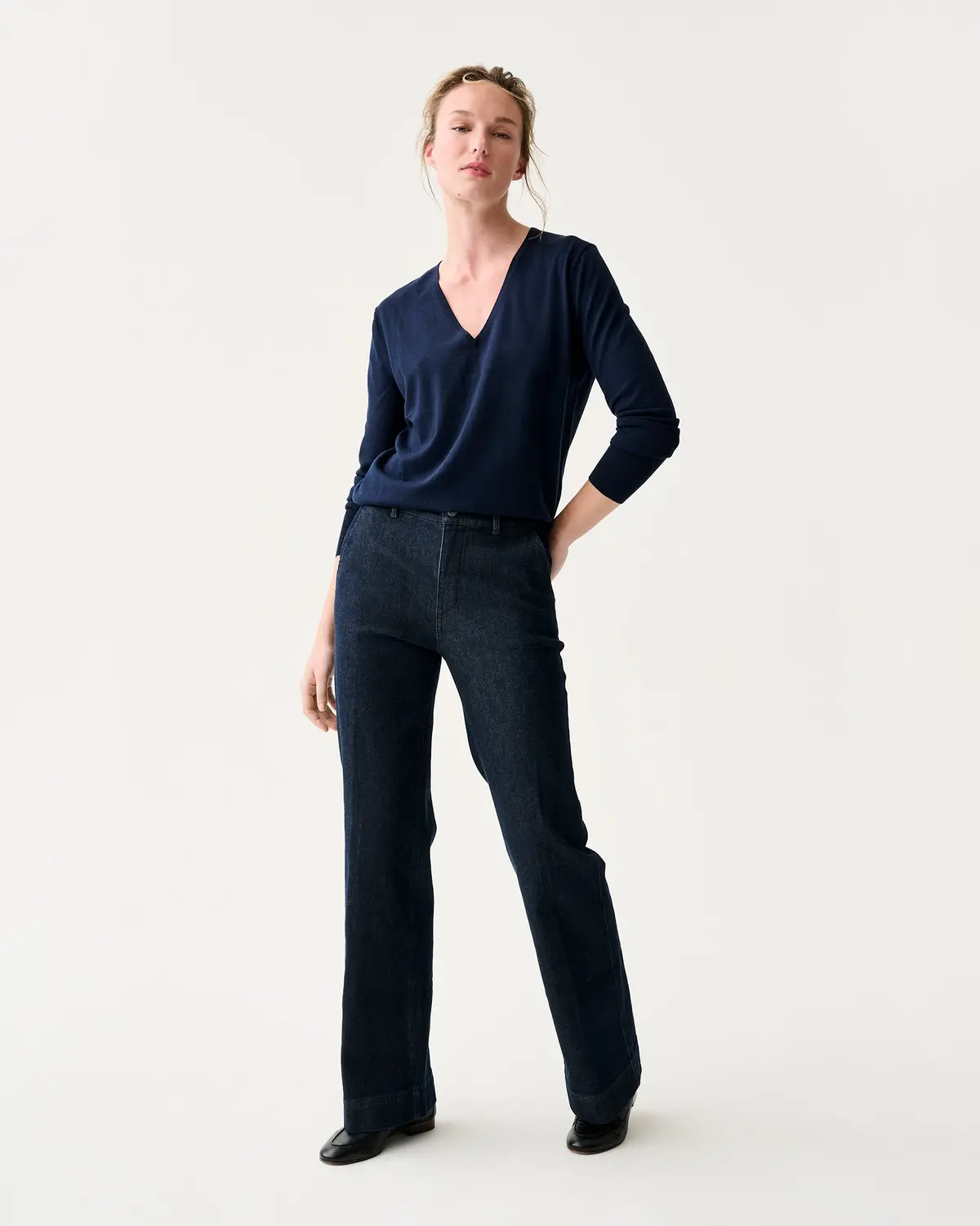 Lindy Trouser Jean In Indigo Stretch Denim 1
