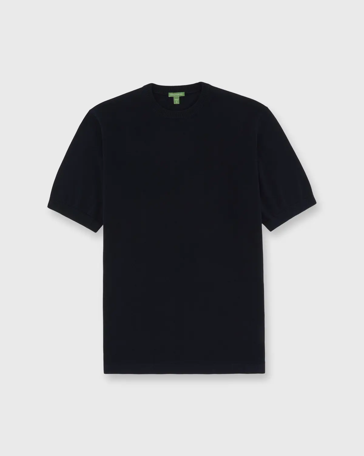Short-Sleeved Crewneck Sweater In Navy Ice Cotton 1