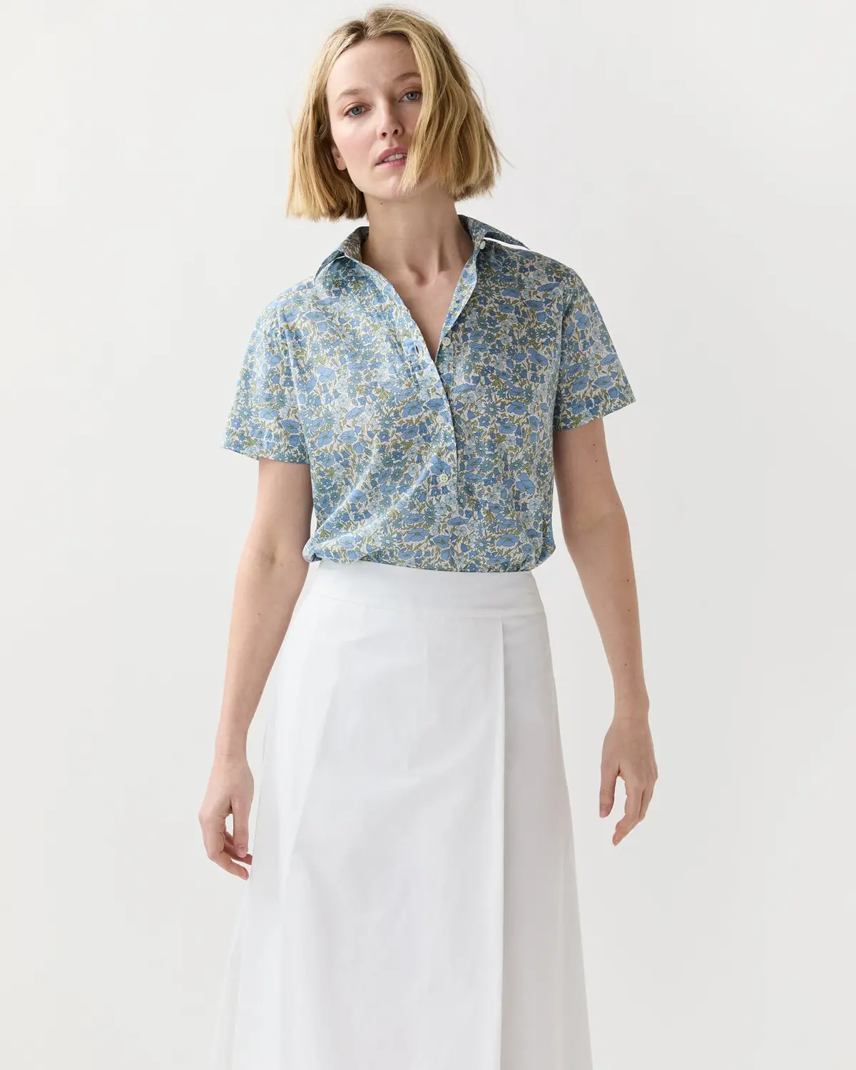 Scout Shirt In Blue/Multi Poppy And Daisy Liberty Fabric 4