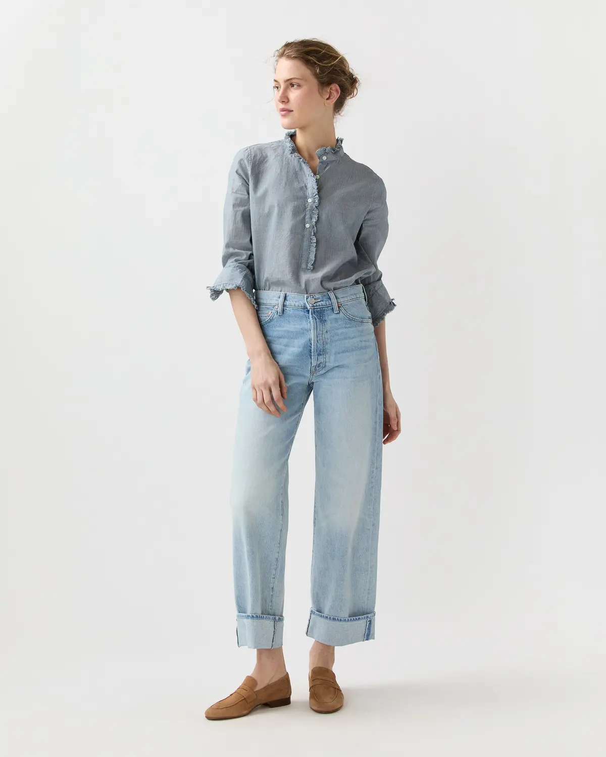 The Dodger Button Hover Cuff Jean In I Could Care Less 1