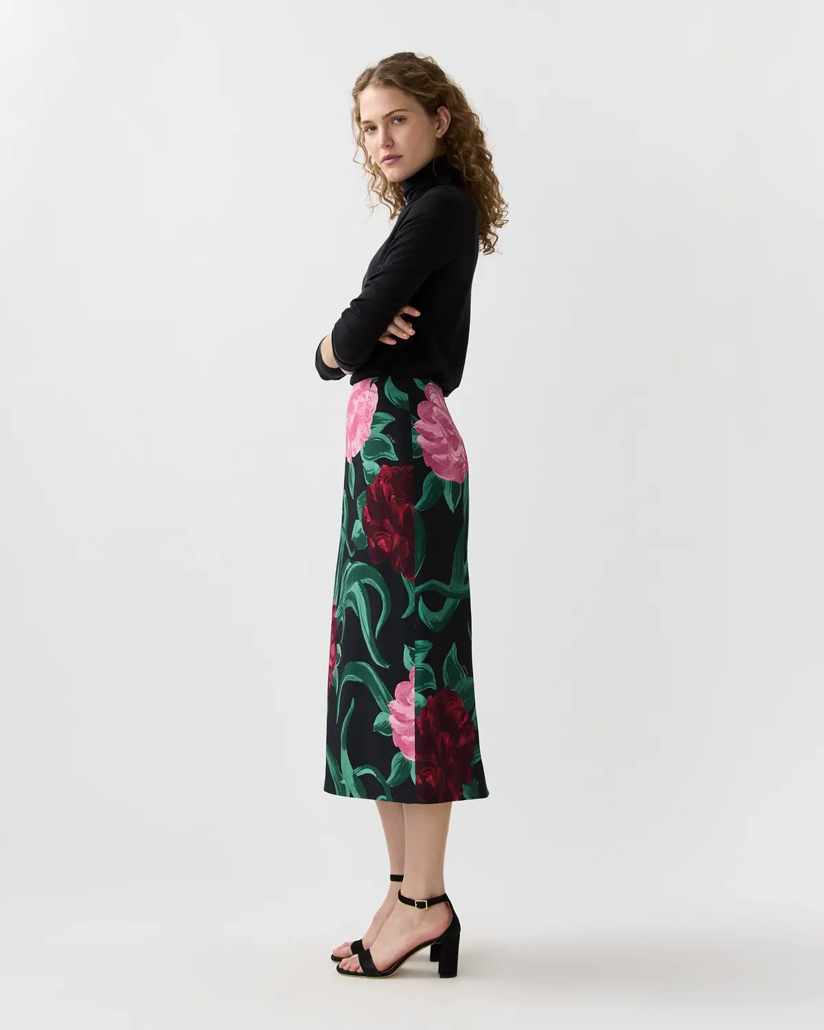 Pencil Skirt In Peony 4