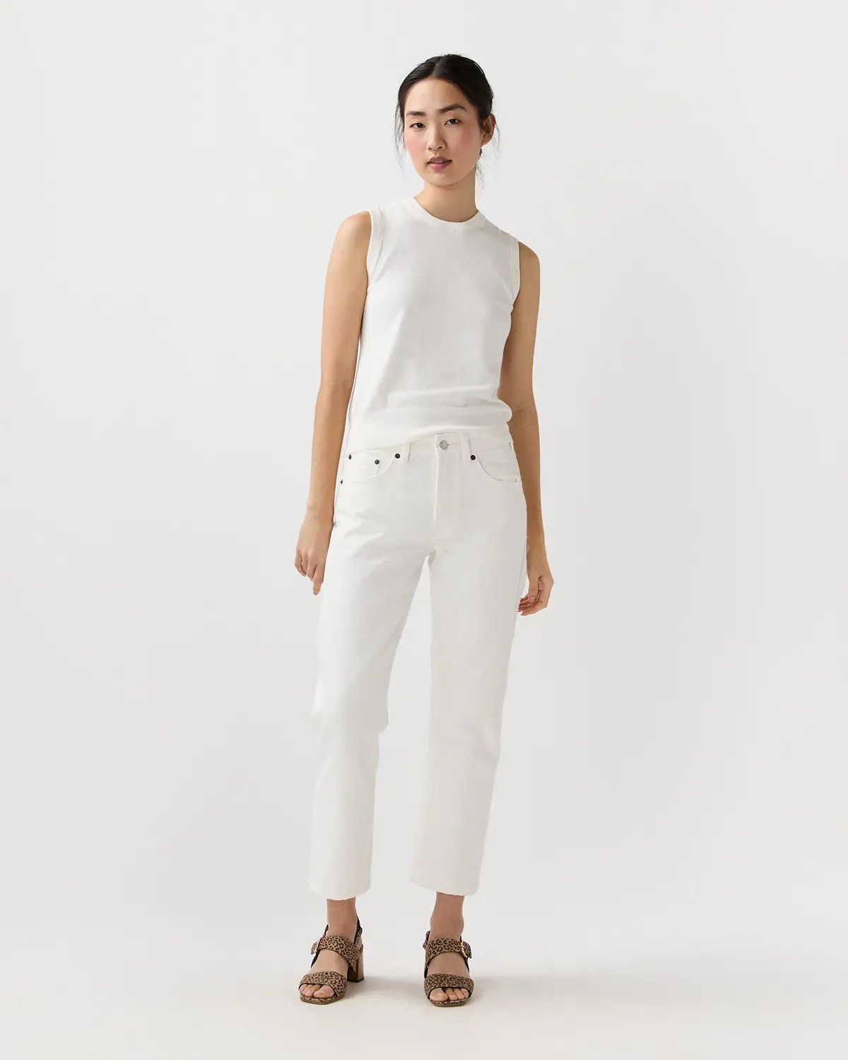 Sisli Cropped Jean In Natural White 1