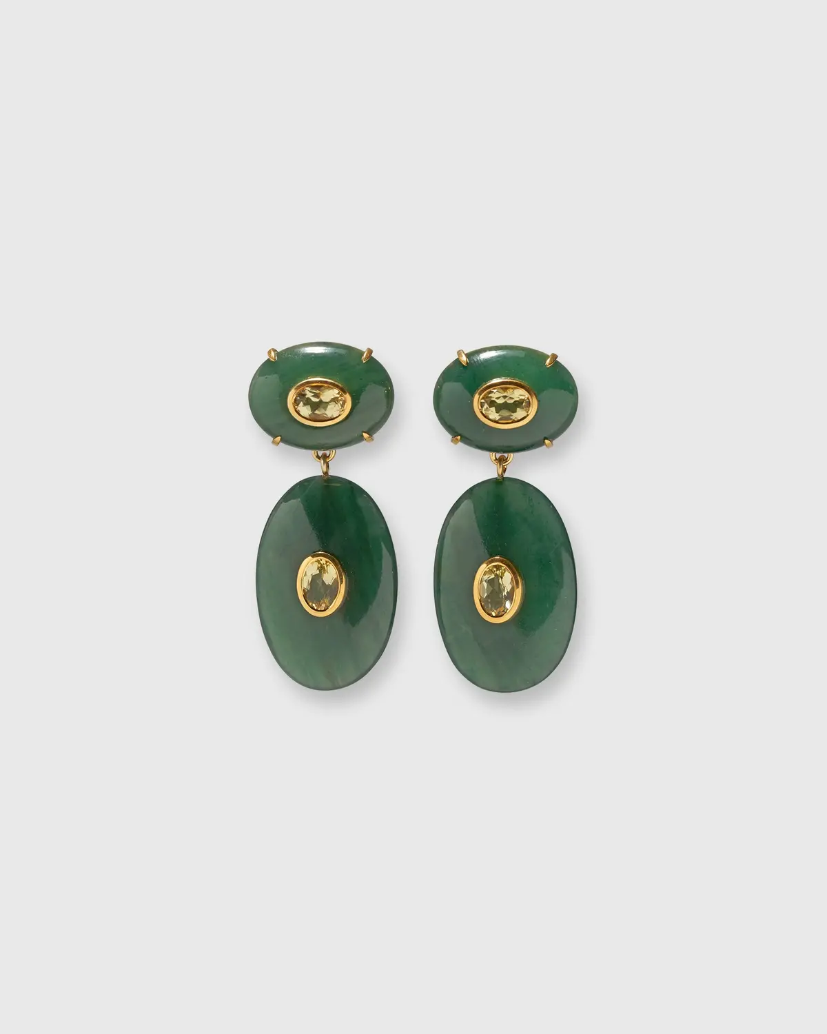 Dorothy Earrings In Green Jade 1
