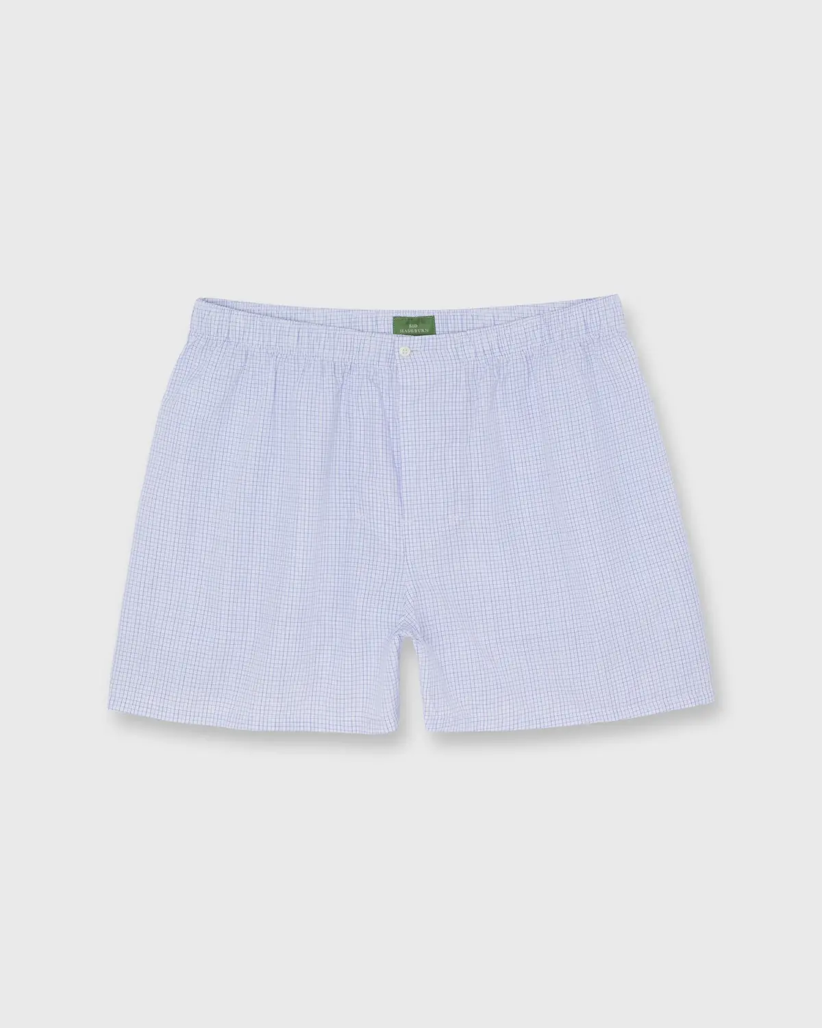 Button-Front Boxer Short In Blue Multi Check Poplin 1