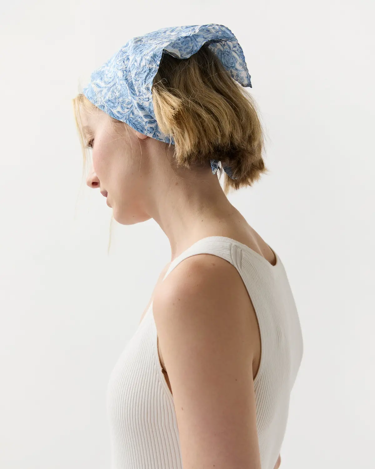 Anyway Scarf In Blue Sambourne Liberty Fabric 1