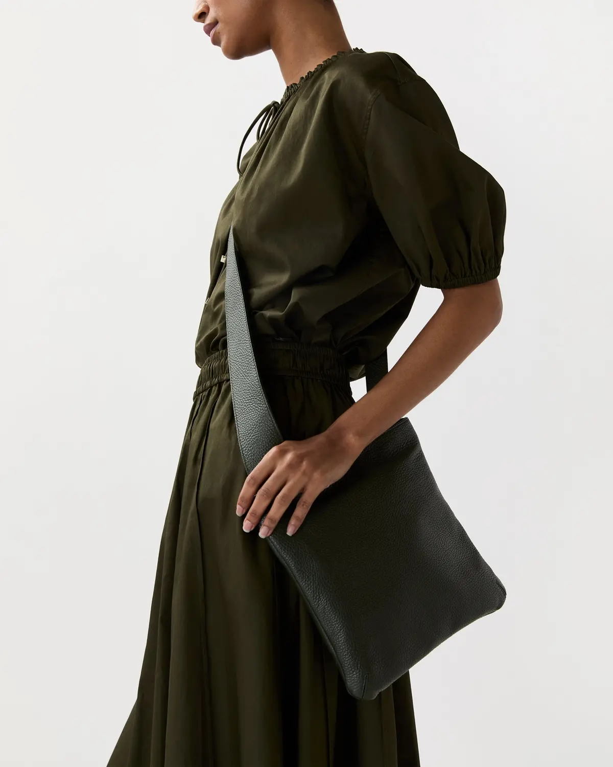 Florence Crossbody Pouch In Loden Leather 1
