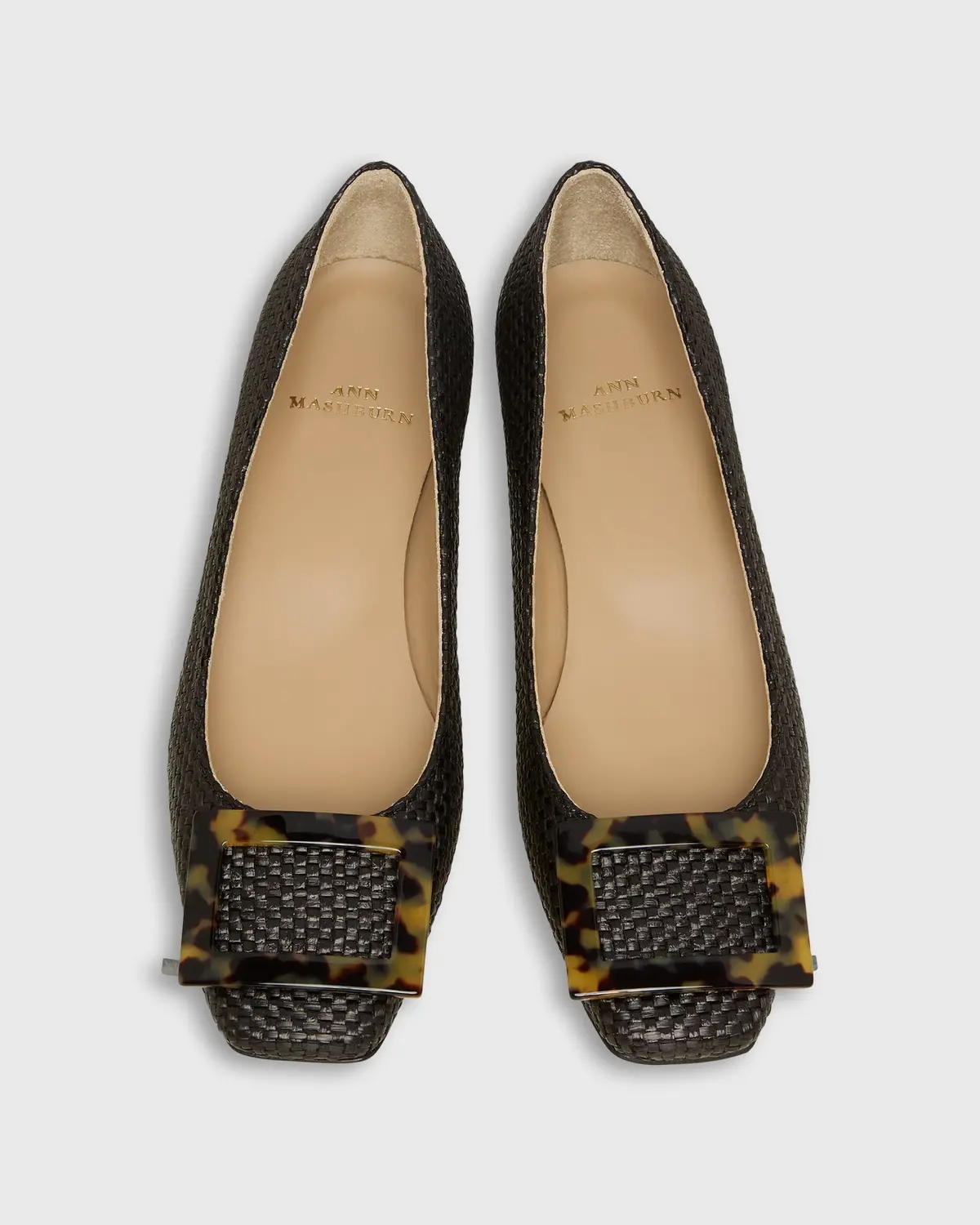 Buckle Shoe In Black Basketweave 2