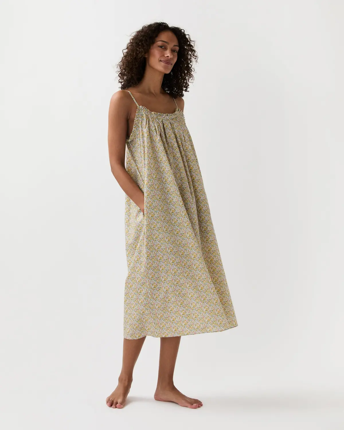 Lena Slip In Yellow/Multi Betsy Ann Liberty Fabric 1