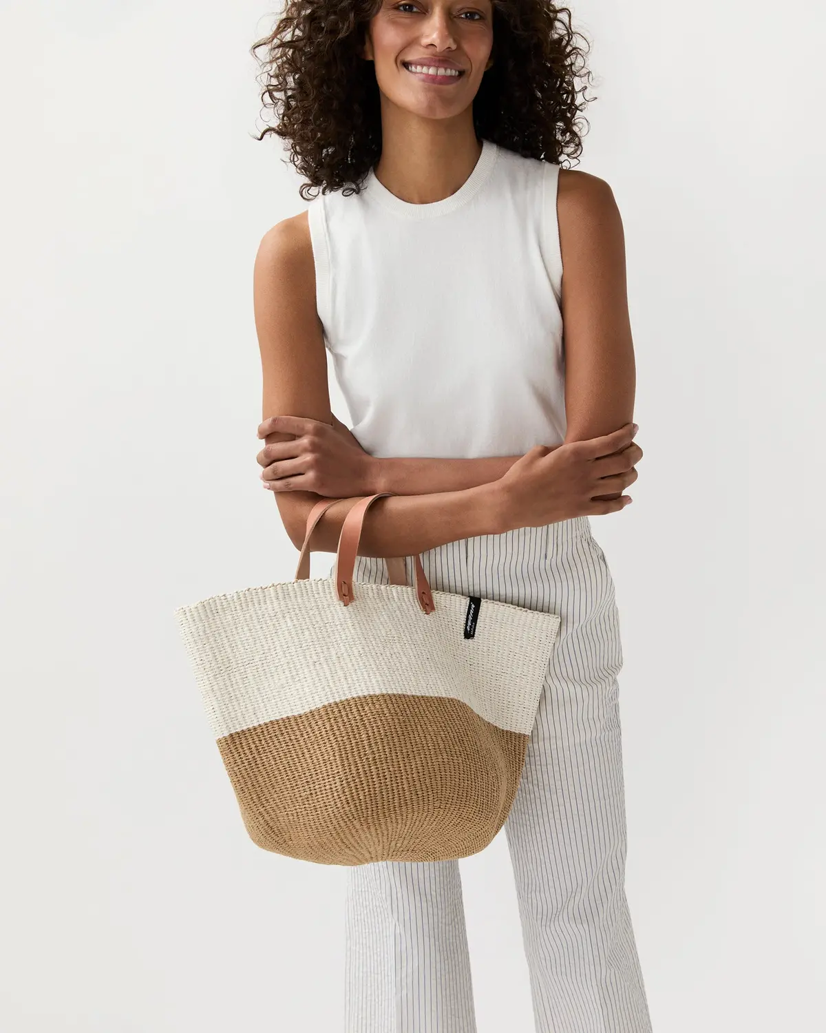 Kiondo Market Basket In Duo Brown 2
