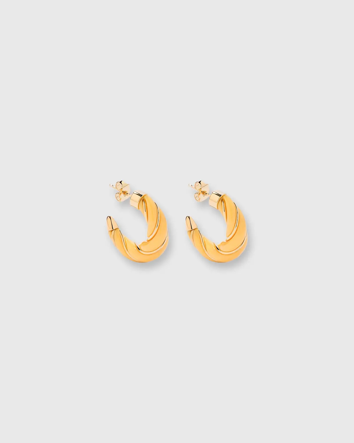 Diana Earring In Yellow Twisted Bakelite 1