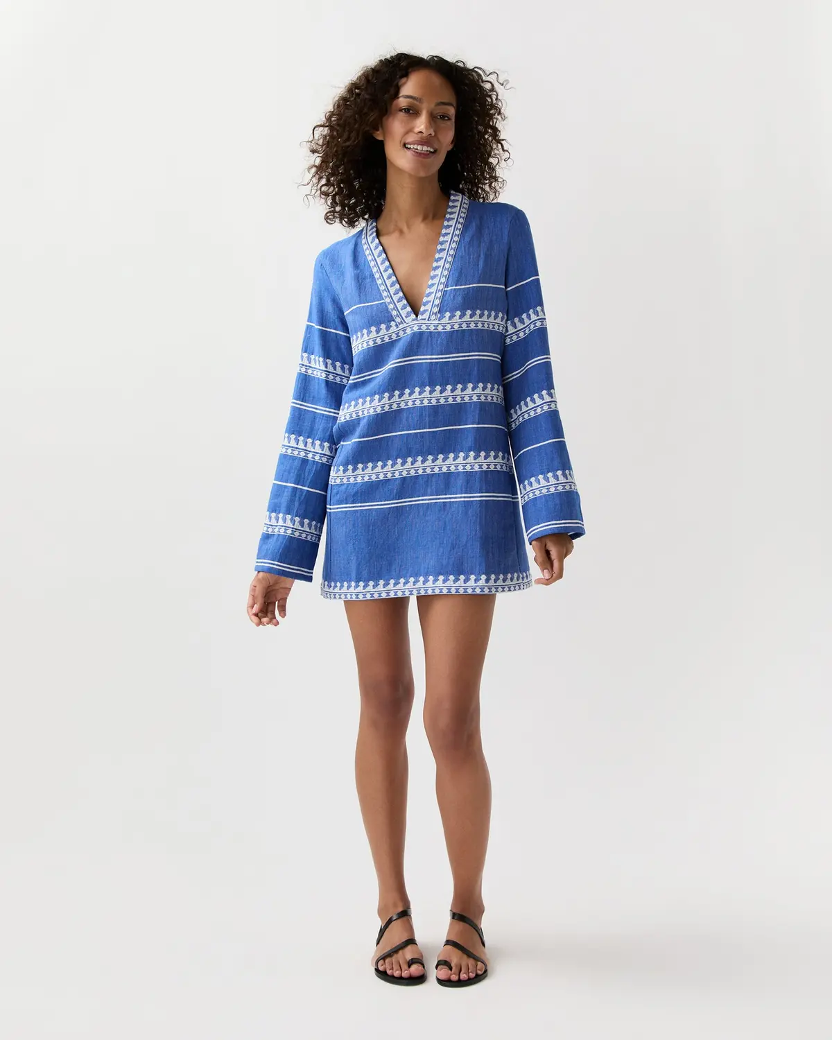 Raey Column Dress In Tebibi Blue 1