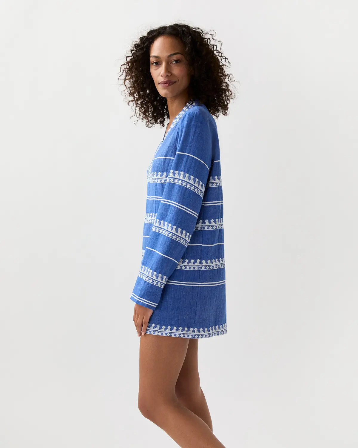Raey Column Dress In Tebibi Blue 4