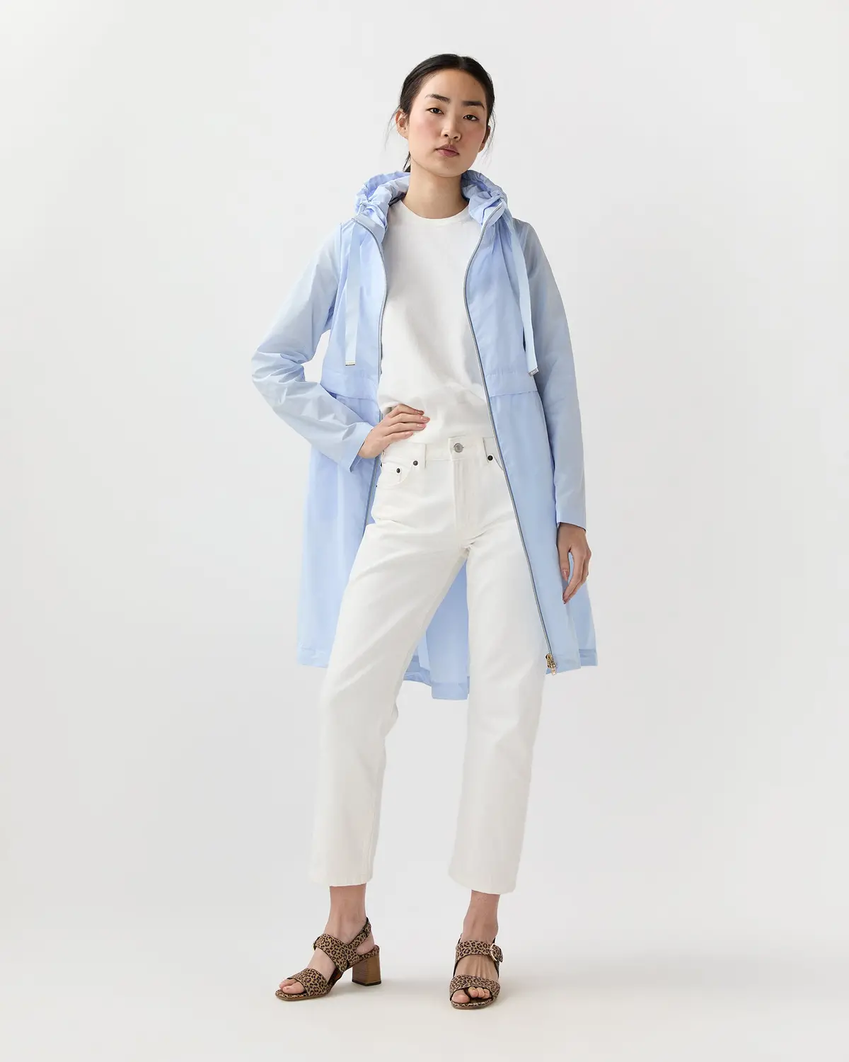 Techno Taffeta Jacket In Light Blue 1