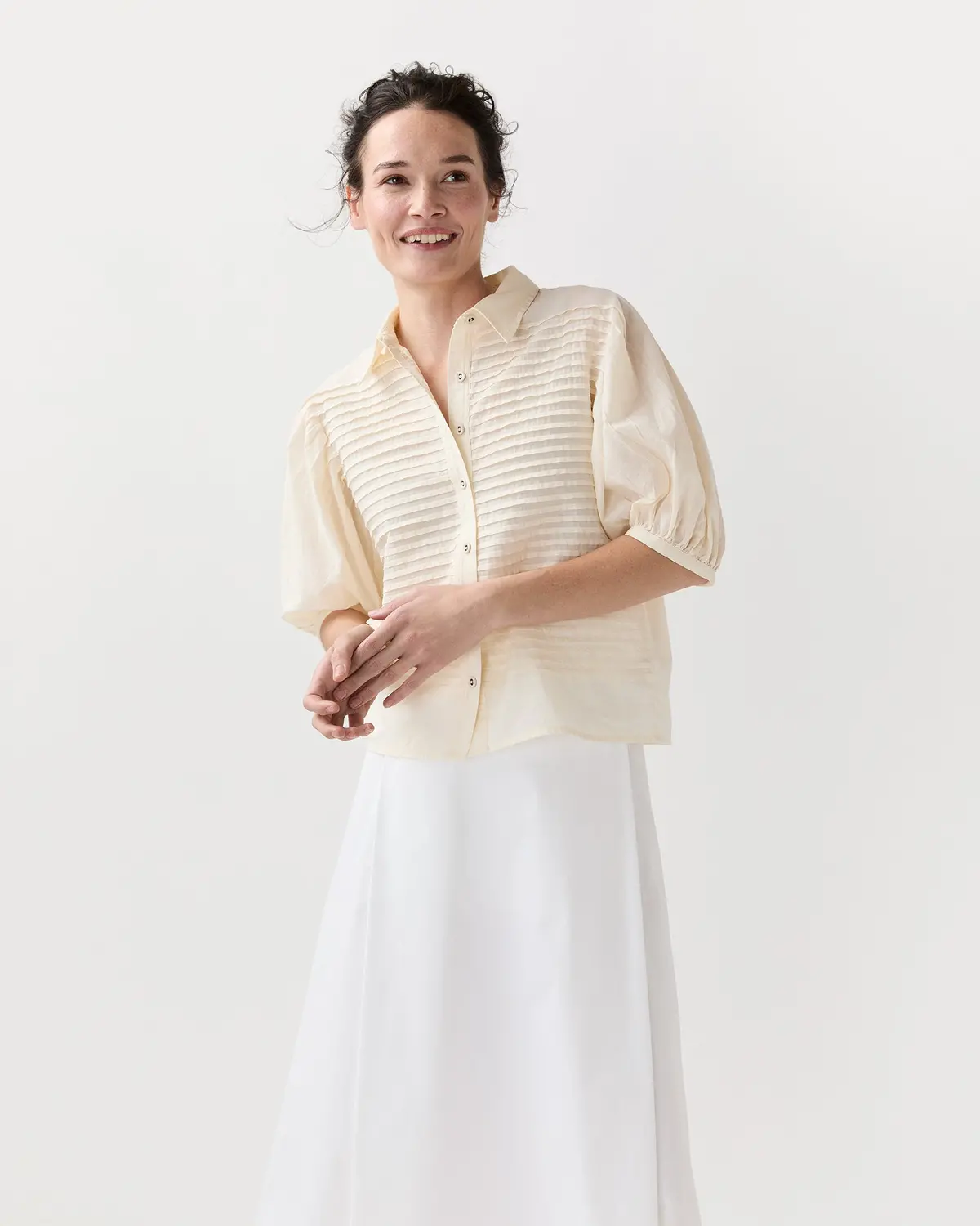 Cordelia Button Up Top In Cowrie 1