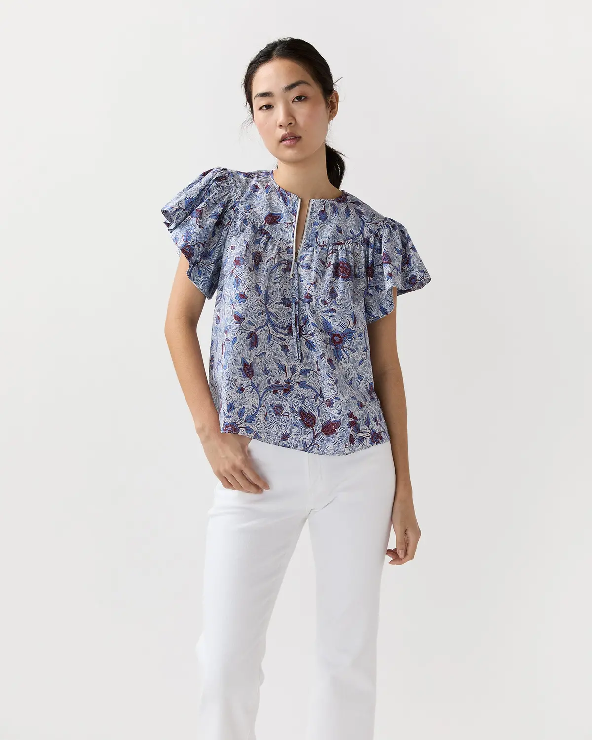Perline Blouse In Gardenia 1