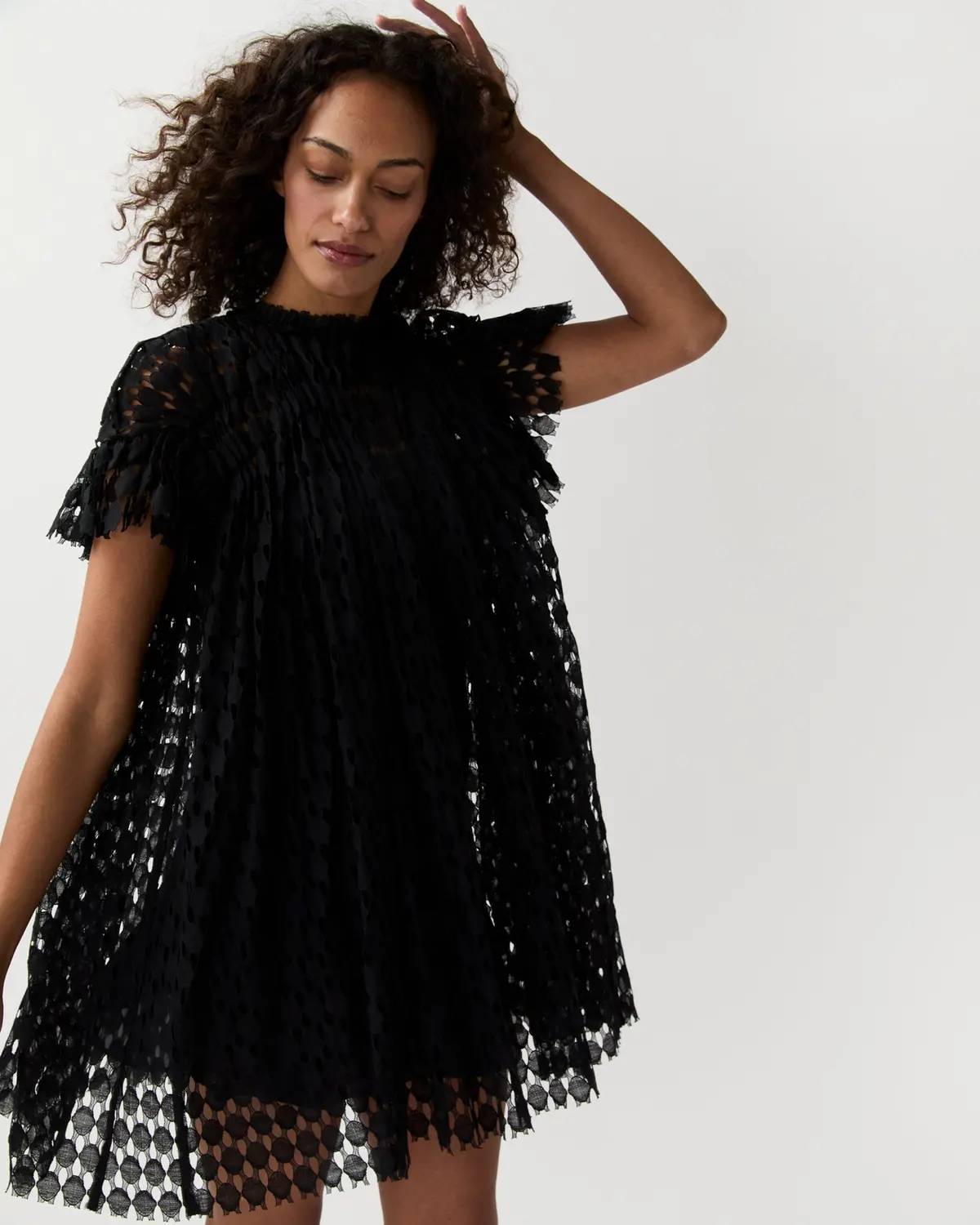 Layla Mini Dress In Noir 1