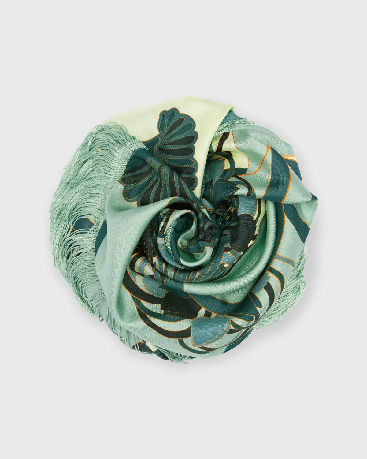 Reversible Fringe Carré Scarf In Blooming Tulip Placée 1