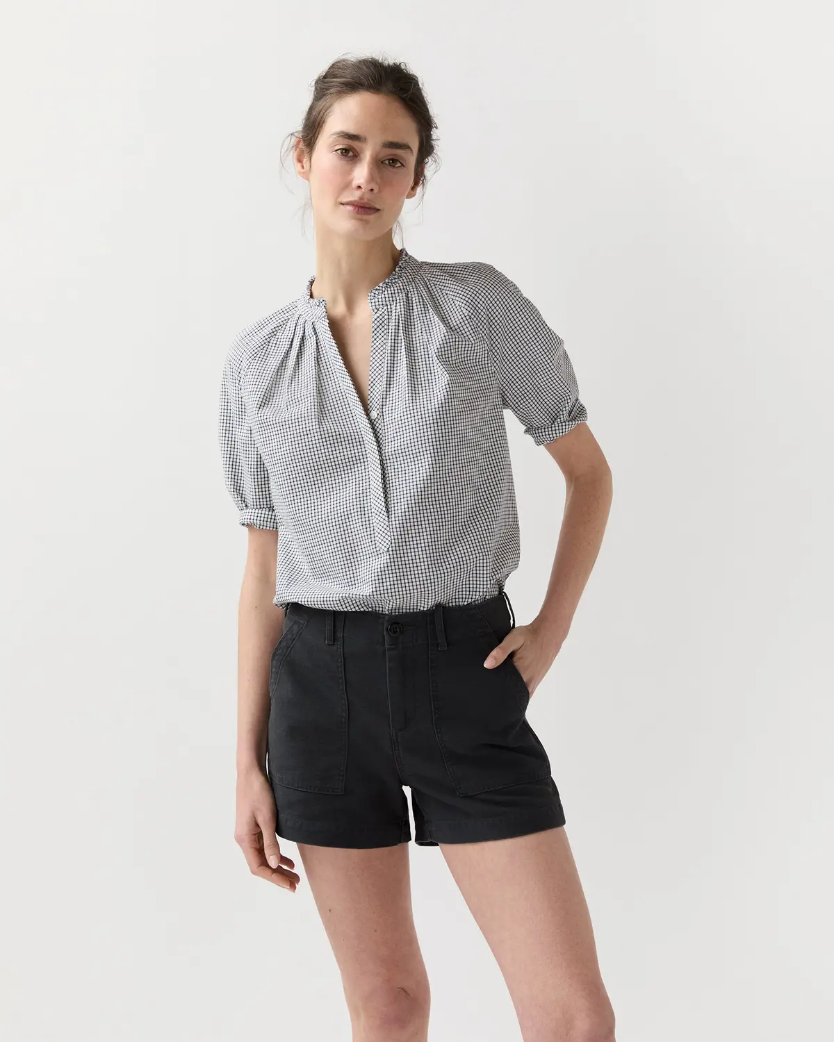 Surplus Shorts In Washed Black 1