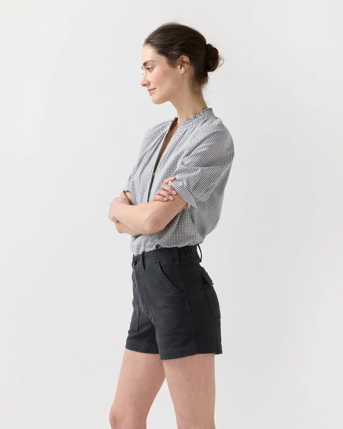 Surplus Shorts In Washed Black 4