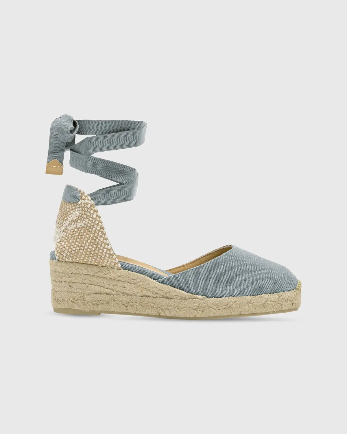 Extra Low Carina Espadrille In Acqua Canvas 1