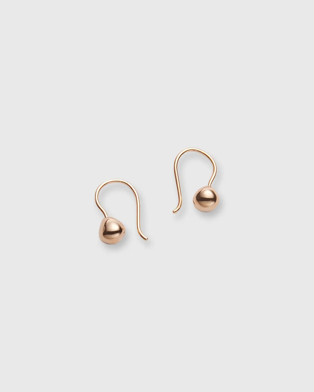 Egg Bead Earrings In Gold 1