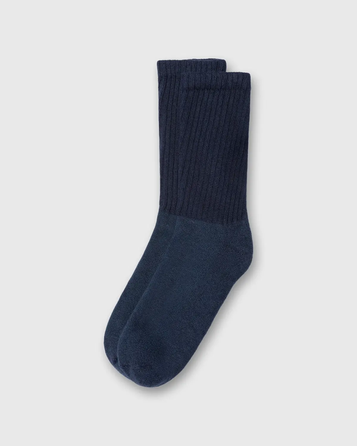 Solid Crew Socks In Navy 1