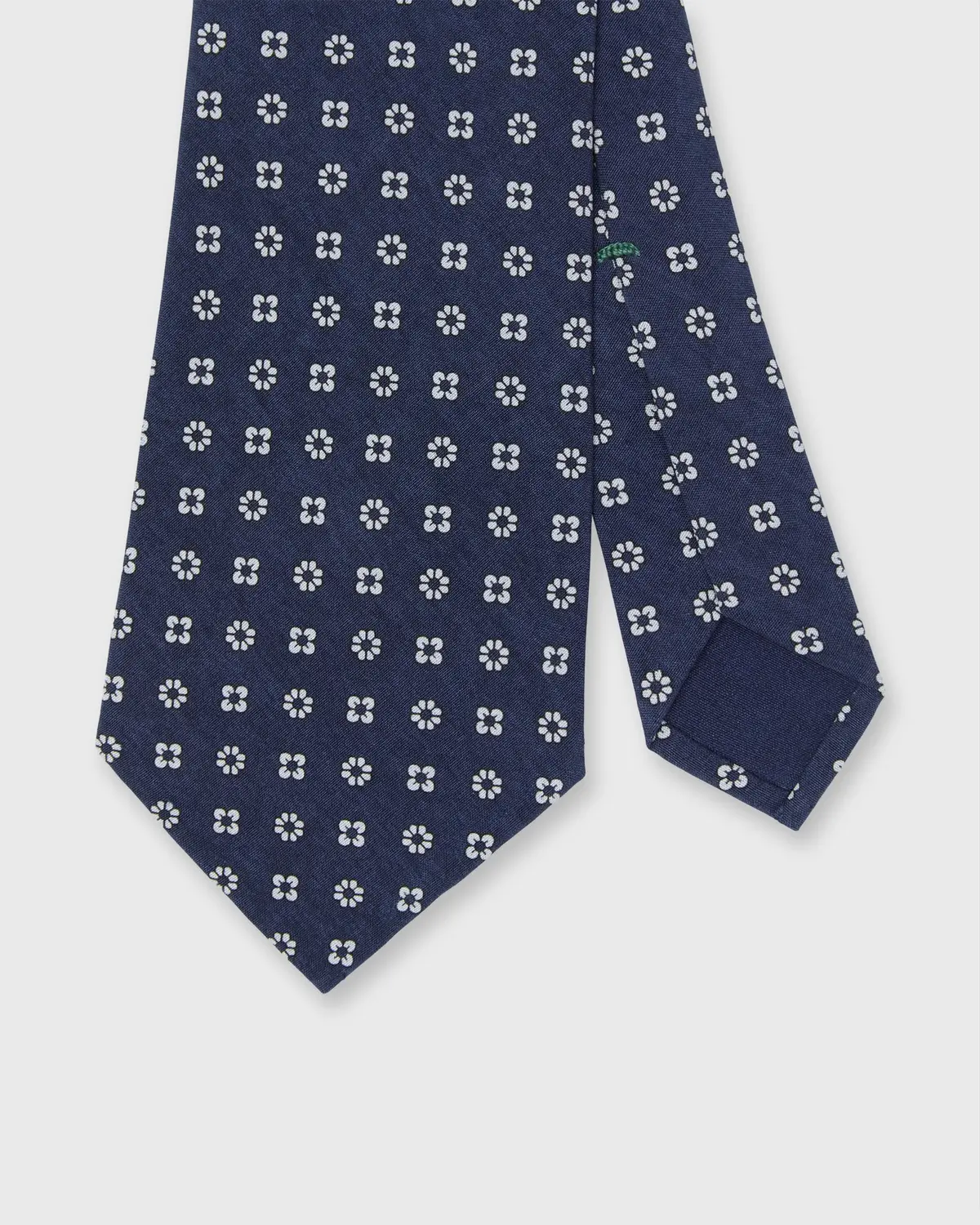 Silk Print Tie In Blue/Fog Foulard 1