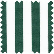 Made-To-Order Fabric In Green Awning Stripe Poplin 1