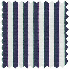 Made-To-Order Fabric In Navy Bengal Stripe Poplin 1