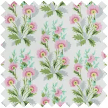 Made-To-Order Fabric In Green/Pink Viola Hall Liberty Fabric 1